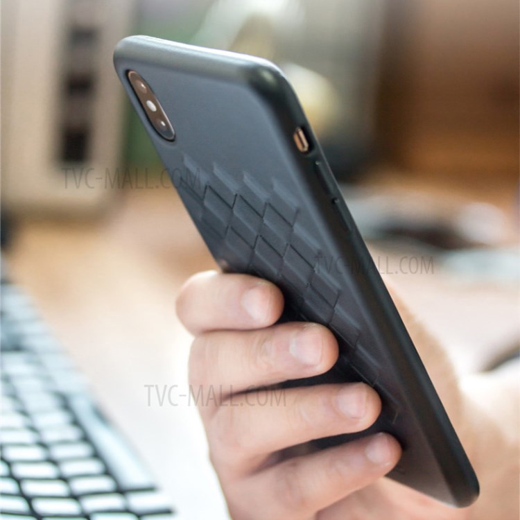 Case iPhone X, iPhone XS / Pre-Order * QIALINO ปกหนังลายสาน ปกหนังวัวชั้นบนสุด *