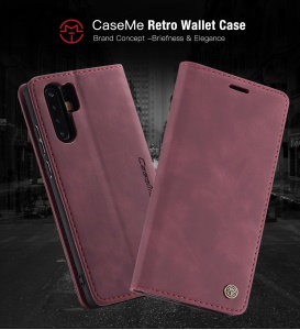 Case Huawei P30 Pro / Pre-Order * CASEME 013 Series Retro PU Leather Wallet Case มือถือพร้อมขาตั้ง *