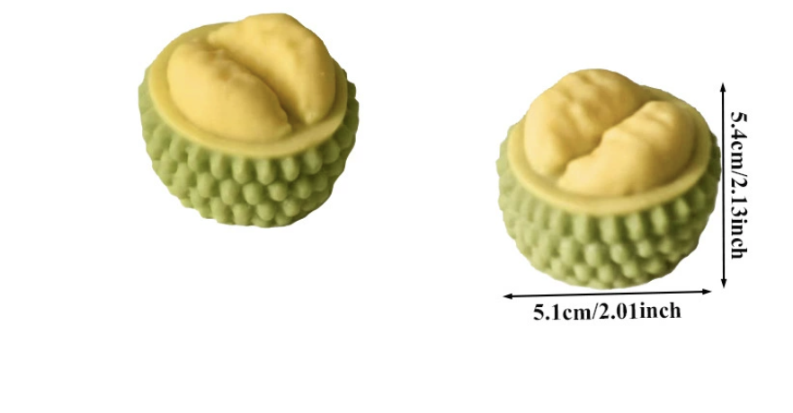 แม่พิมพ์ซิลิโคน ทุเรียน 3 ช่อง 5*2.5cm 53g 005224