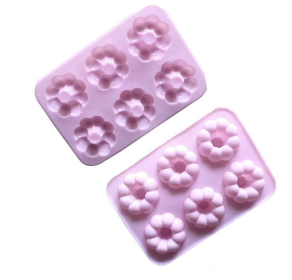 แม่พิมพ์ซิลิโคน โดนัท พอนเดอริง 6 ช่อง 6.5*1.5 cm 35 g 005350