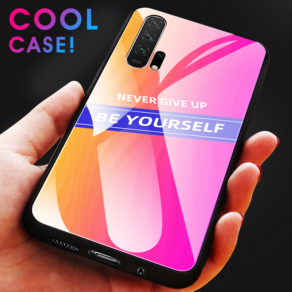 Case Huawei Nova 5T / Pre-order * เคสแบบกระจกนิรภัย PC TPU กระจกหลังมีความแข็ง 9H ป้องกันรอยขีดข่วนและทนต่อการสึกหรอ *