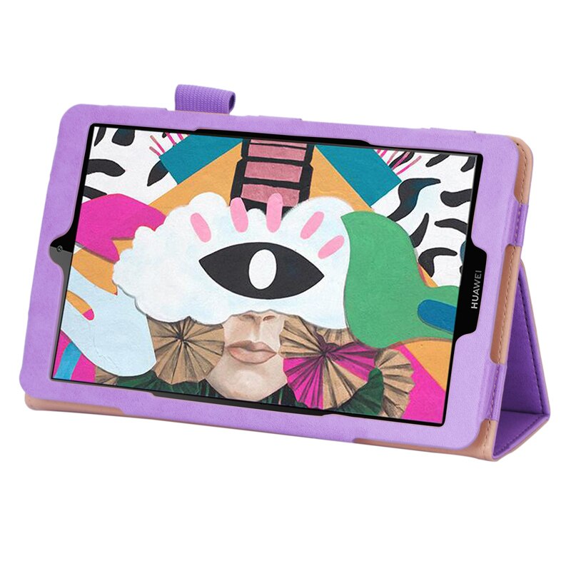 Case Huawei MediaPad M5 lite / Pre-Order * เคสหนัง PU Built-in สายคล้องมือยืดหยุ่นเพื่อให้ง่ายต่อการอ่านด้วยมือเดียว *