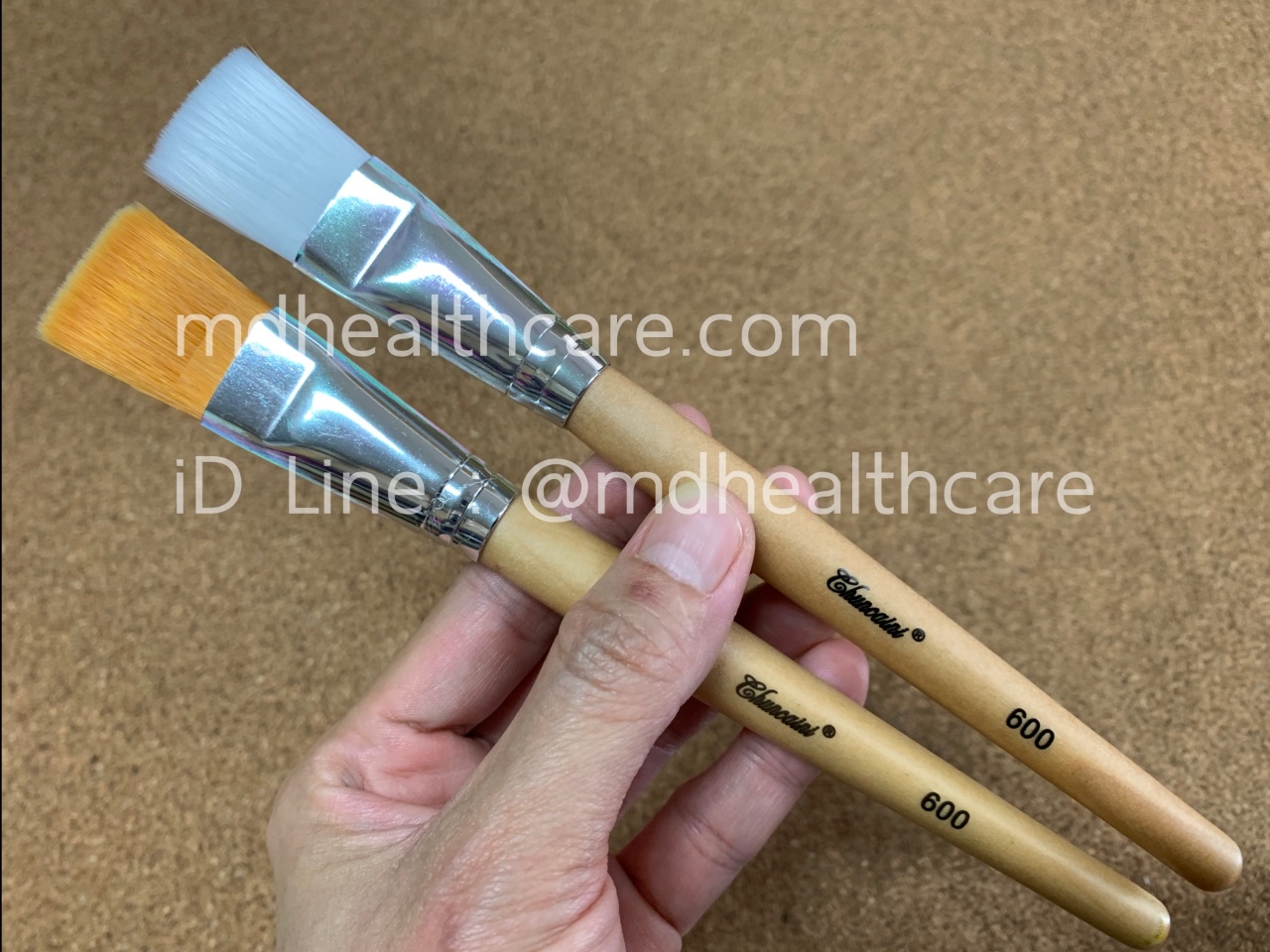 ลดล้างสต๊อค 10ด้าม แปรงมาร์คตัว ทาพาราฟินด้ามยาว - ขนาดกลาง M 19cm.