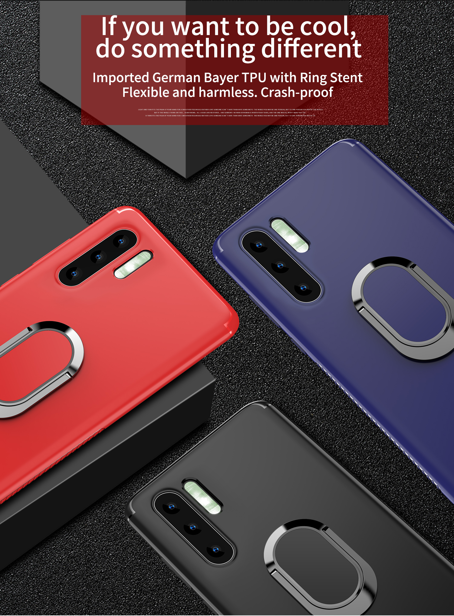 Case Huawei P30 Pro / Pre-Order * เคส TPU+ แหวนนิ้วแม่เหล็ก+ขาตั้ง *