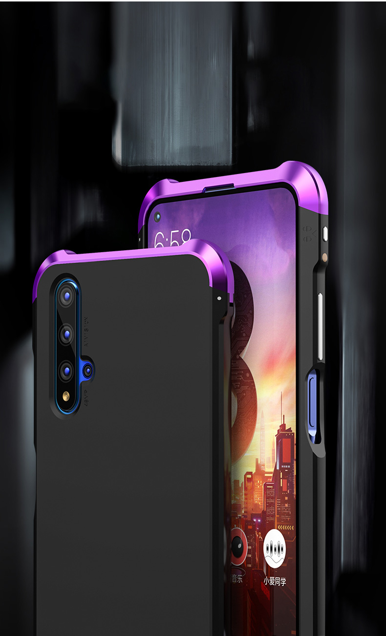 Case Huawei Nova 5T / Pre-order * เคสกันกระแทกกรอบโลหะ + ฝาครอบ + หัวเข็มขัด *