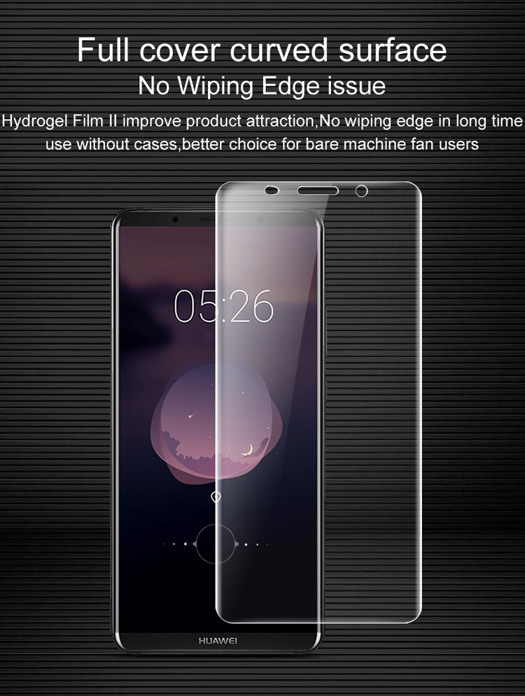 ฟิล์มกันรอย Huawei Mate 10 Pro / Pre-order * IMAK ซอฟท์ไฮโดรเจลที่ชัดเจนฟิล์ม ขนาดเต็มหน้าจอ *