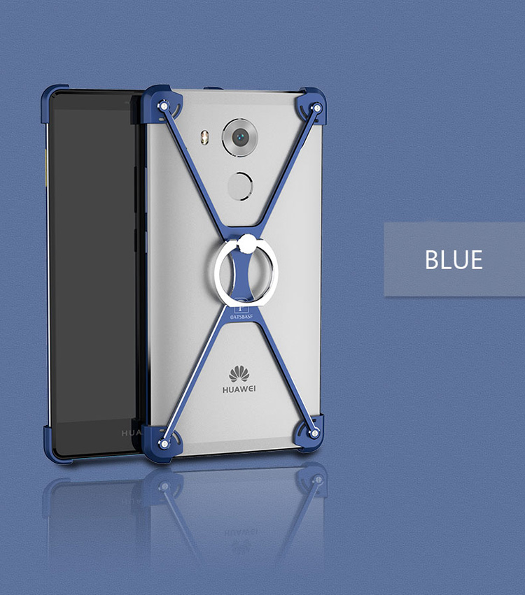 Case Huawei Mate 8 / Pre-order * OATSBASF โครงโลหะรูปตัววีโลหะเงิน +แหวน *