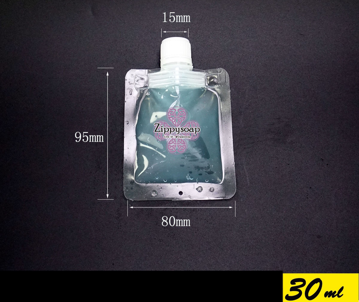 ถุงฝาเกลียว ขนาดบรรจุ 30ML ฝาบน 20 ชิ้น 8x9.5 ซม. 006616