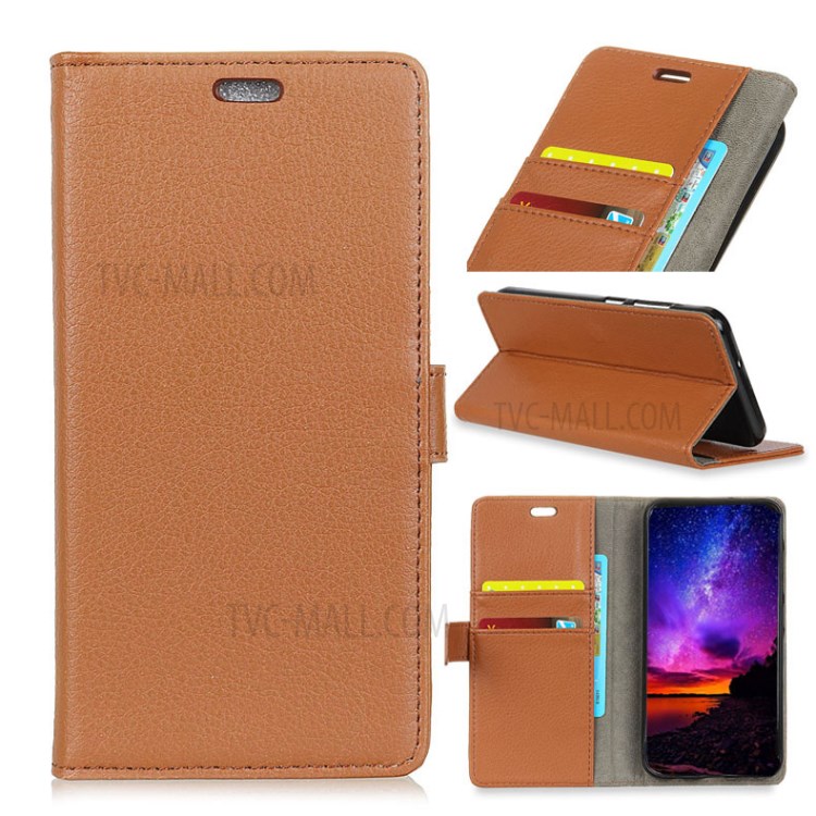 Case Huawei nova 2i / Pre-order * เคสผิวลิ้นจี่เนื้อหนังยืน Protector *