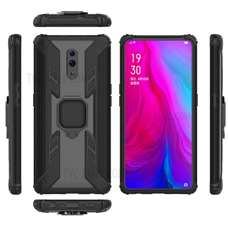 Case OPPO Reno / Pre-order * แบบนักรบหมุนแหวนขาตั้ง PC + TPU ปก *