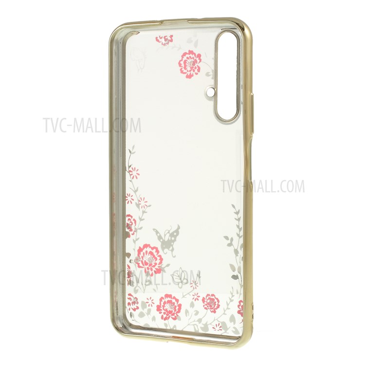 Case Huawei Nova 5T / Pre-order * เคสชุปด้วยไฟฟ้า Rhinestone TPU การออกแบบดอกไม้และผีเสื้อที่สง่างาม *