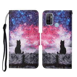 Case OPPO A53 (2020) # Pre-Order * เคสพิมพ์ลายหนัง PU เคสคลุมโทรศัพท์แบบเต็มรูปแบบพร้อมขาตั้ง *