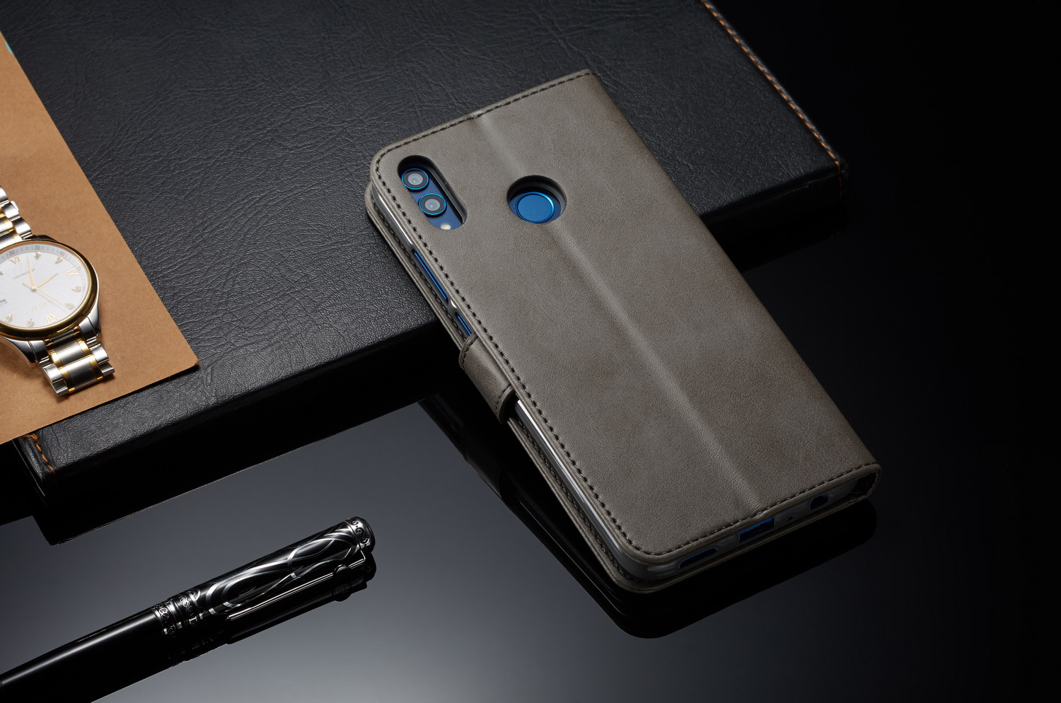 Case Huawei Y9 2019 / Pre-Order * LC.IMEEKE Leather Wallet เคสหนัง PU สไตล์ย้อนยุคดูไฮเอนด์ *