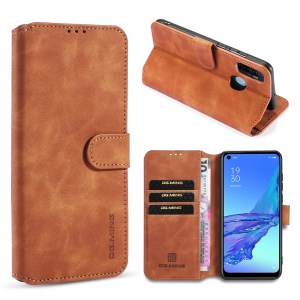 Case OPPO A53 (2020) # Pre-Order * KHAZNEH เคสโทรศัพท์หนังย้อนยุค สไตล์กระเป๋าสตางค์: ช่องใส่การ์ด 2 ช่อง + กระเป๋าเงินสด 1 ช่อง *