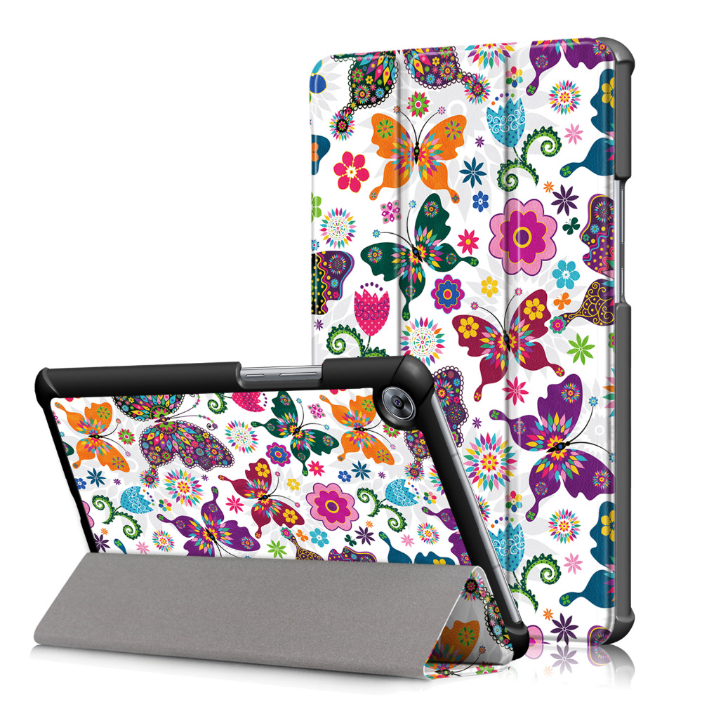 Case Huawei MediaPad M5 / Pre-Order * เคสหนังลวดลาย 3-พับขาตั้ง ปกสมาร์ท ฟังก์ชั่นปลุก / หลับอัตโนมัติอัจฉริยะ *