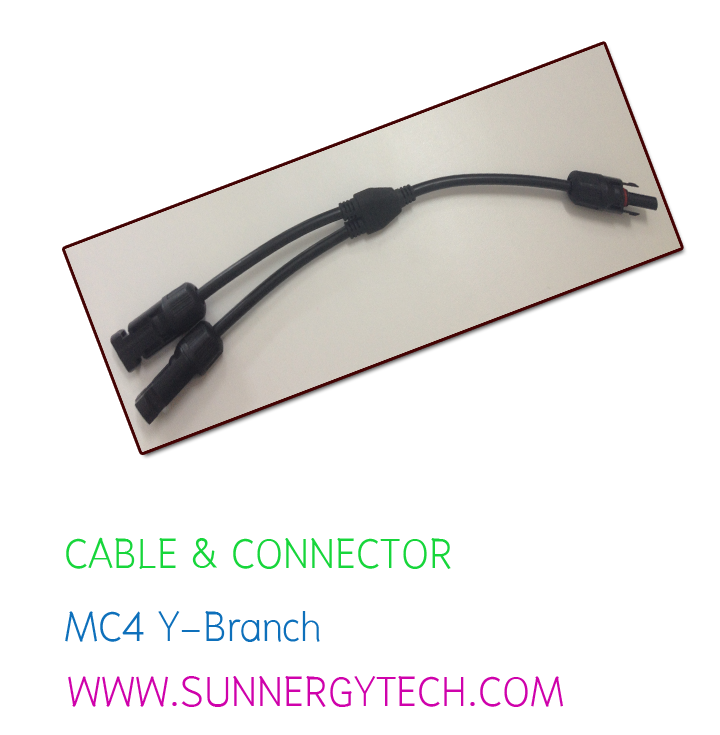 Cable & Connector (ตัวเชื่อมสายไฟ) แบบ MC4 -Y ฺBranch