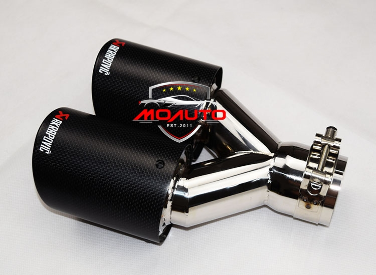 ปลายท่อกลม V2 Akrapovic Carbon BMW G30