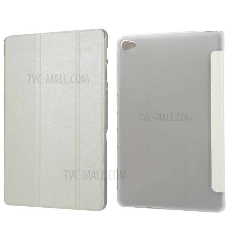 Case Huawei MediaPad M5 Lite 10' / Pre-order * เคสผ้าไหมเนื้อหนัง PU เปลือกสไตล์ที่หรูหรา 3 - พับ *