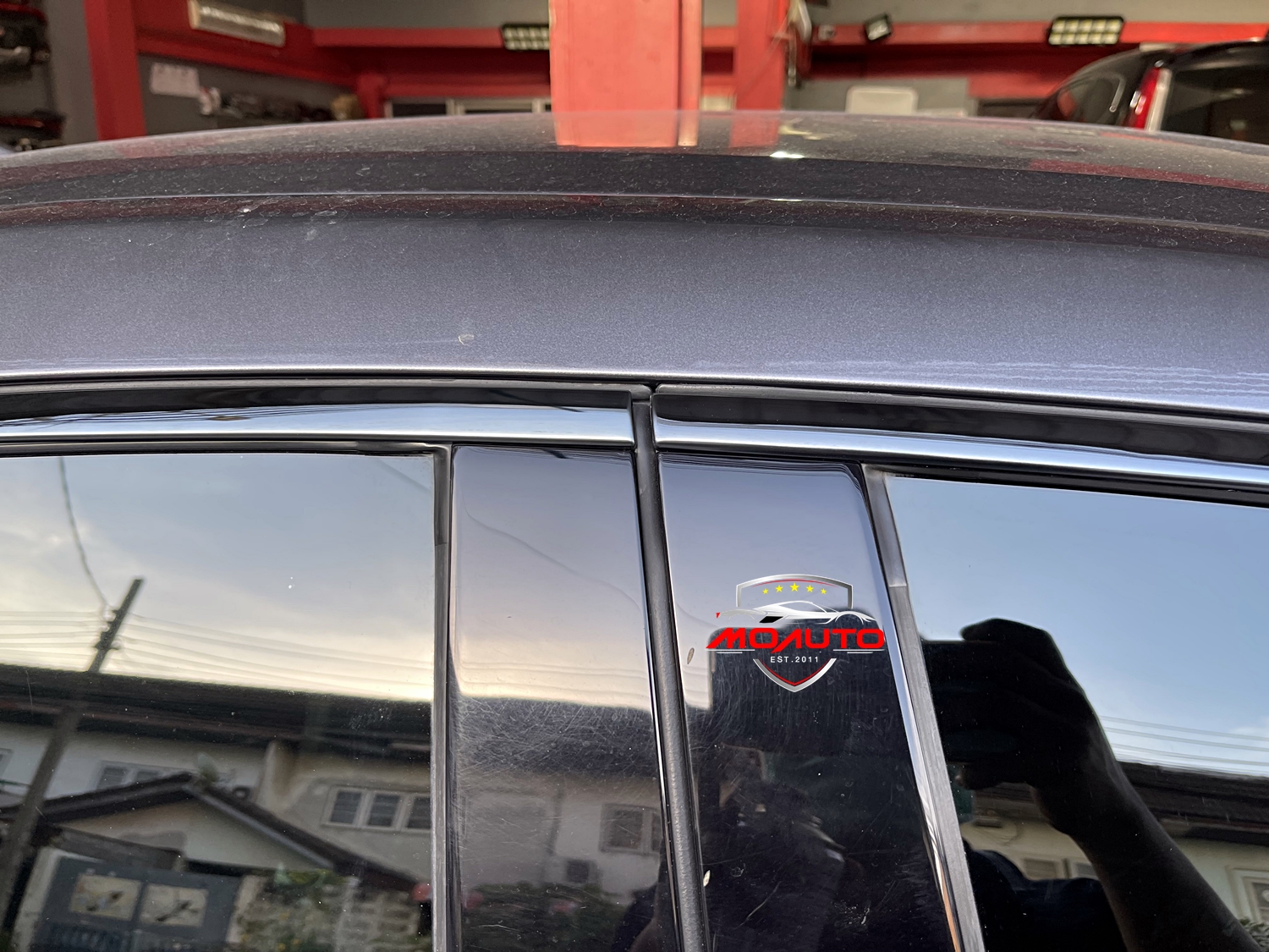 ขอบหน้าต่างบนสแตนเลทดำเงา 6 ชิ้น CIVIC FC 2016-2021