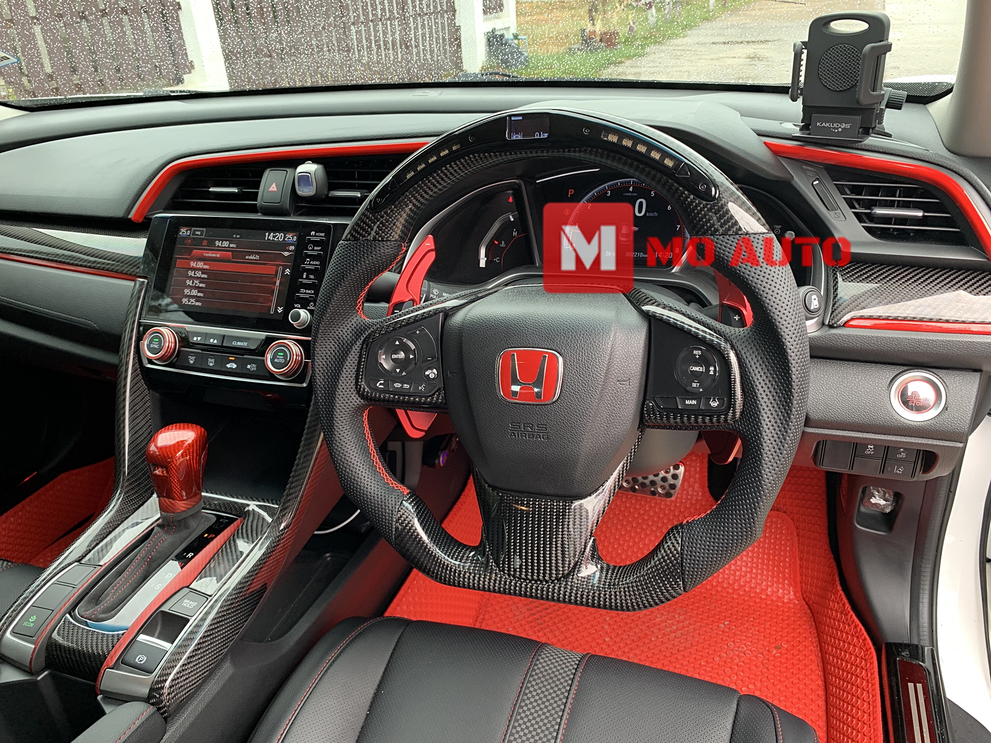 พวงมาลัย LED คาร์บอนแท้ พร้อมหน้าจอแสดงผล CIVIC FC / FK