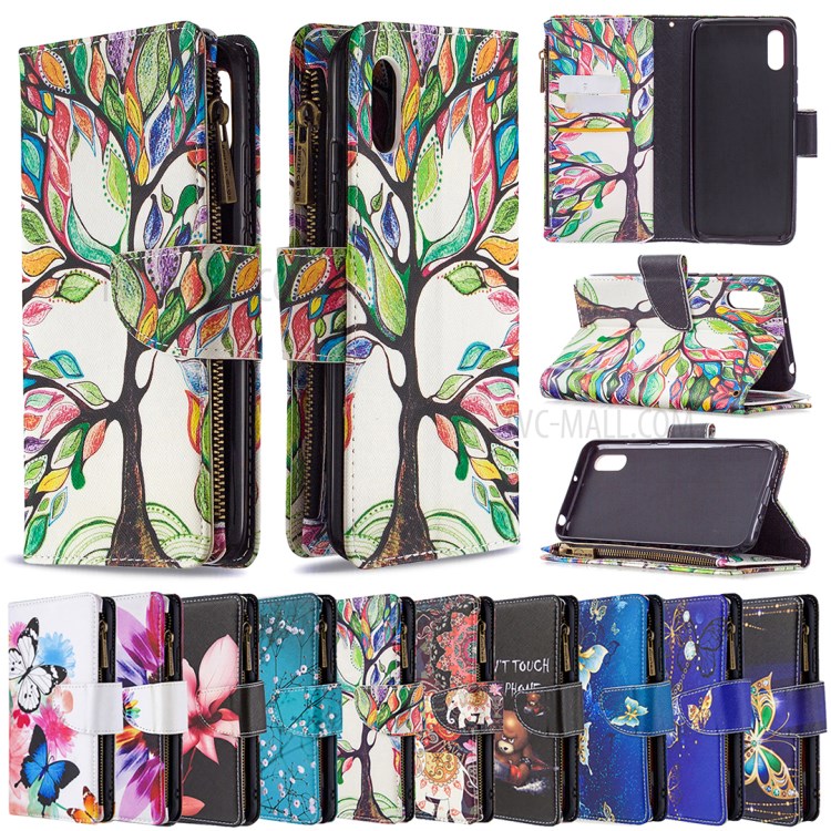 Case Xiaomi Redmi 9A / Pre-order * เคส BF03 รูปแบบการพิมพ์ซิปกระเป๋าสตางค์หนัง *
