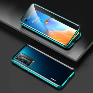Case Huawei P40 Pro / Pre-order * กระจกเทมเปอร์สองด้านกันกระแทก Magnetic Attraction เคสพร้อมฝาปิดเลนส์กล้อง *