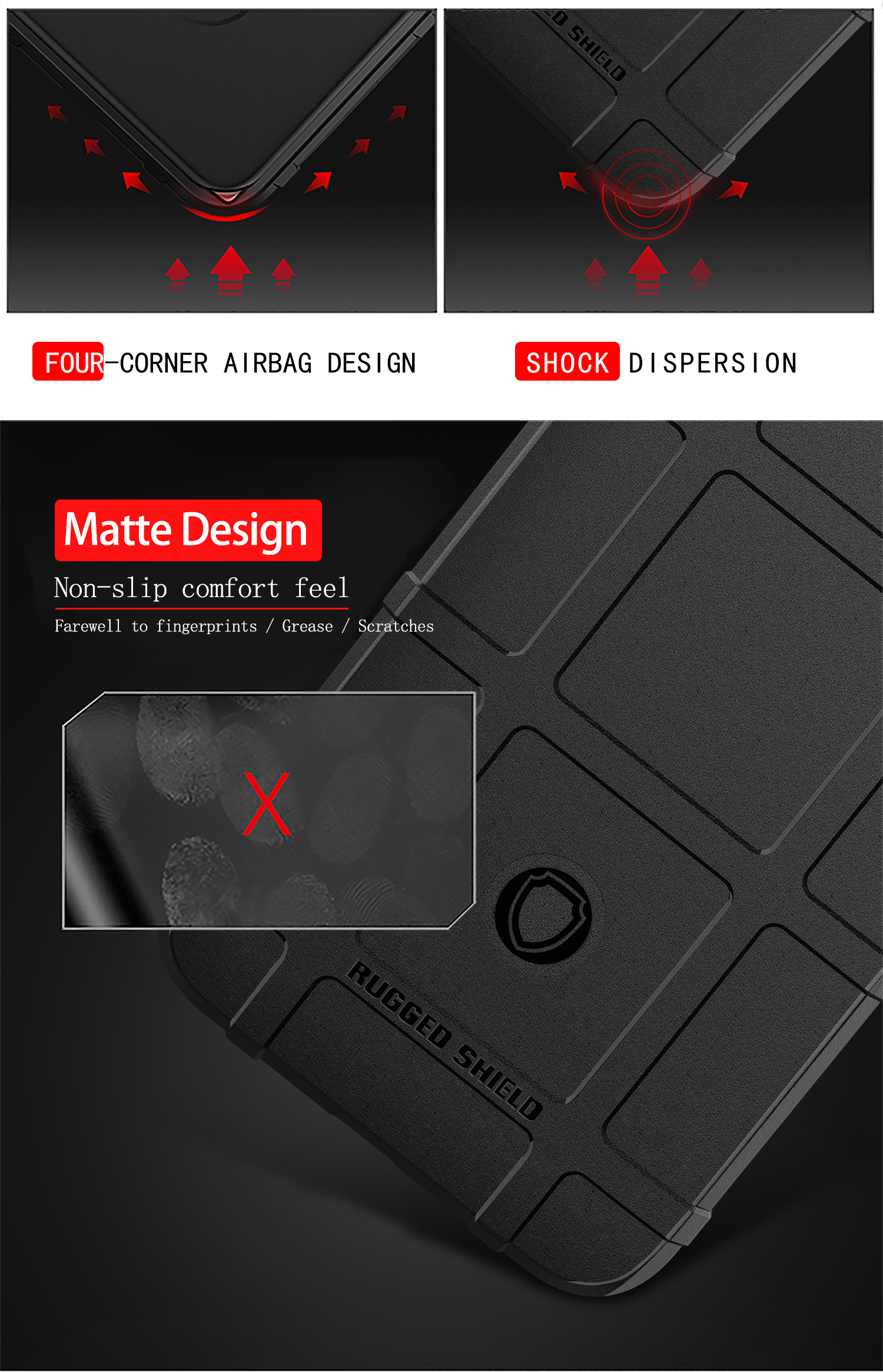 Case Huawei P30 / Pre-Order * Anti-shock ป้องกันการกระแทกตารางสี่เหลี่ยมเนื้อ TPU *