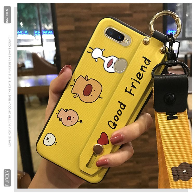 Case OPPO A5s / Pre-Order * เคสกันกระแทกสำหรับTPU ฝาครอบซิลิโคนการ์ตูนน่ารัก + สายคล้องมือ + สายคล้องคอ *