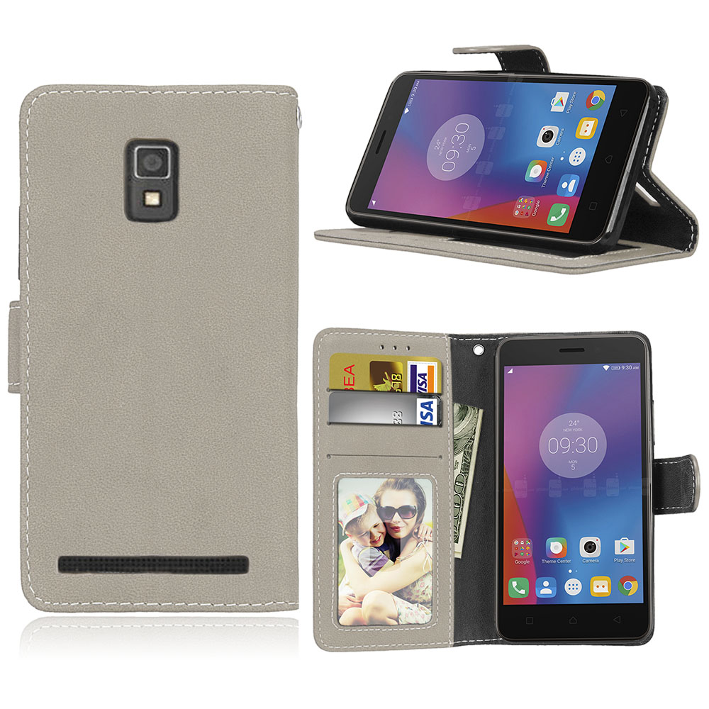 Case Lenovo A6600 / Pre-order * หรูหรา Retro ยืนถือกระเป๋าสตางค์หนัง PU ปกหนัง *