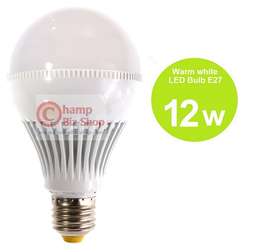 หลอดไฟ LED HOSHI E27 12W (WW) แสงสีเหลือง