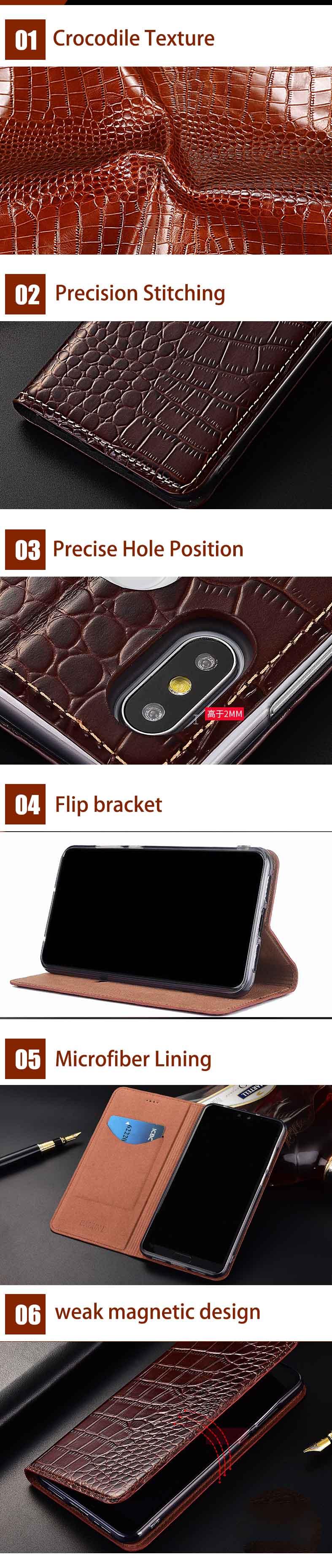 Case Huawei P8 Max / Pre-order * เคสหนังวัวแท้ ลายจระเข้ *