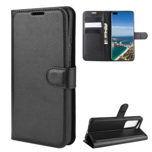 Case Huawei P40 Pro+ / Pre-order * เคสโทรศัพท์หนังกระเป๋าสตางค์ลิ้นจี่ผิวหนัง ช่องเสียบการ์ด Wallet และช่องใส่เงินสด *