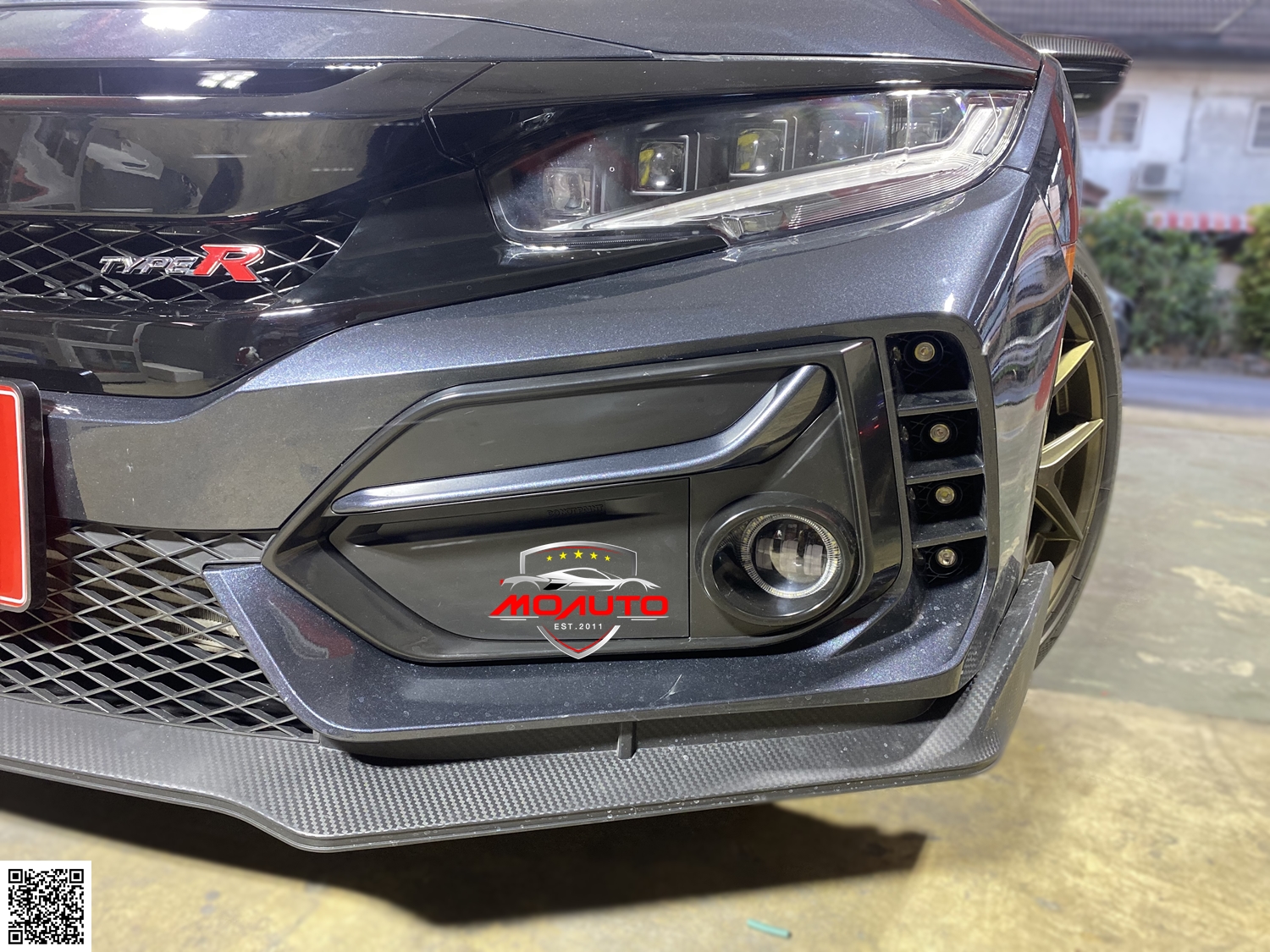 ฝาครอบช่องไฟตัดหมอกหน้า - หลัง งานดิบ ทรง TYPE-R MC CIVIC FC / FK