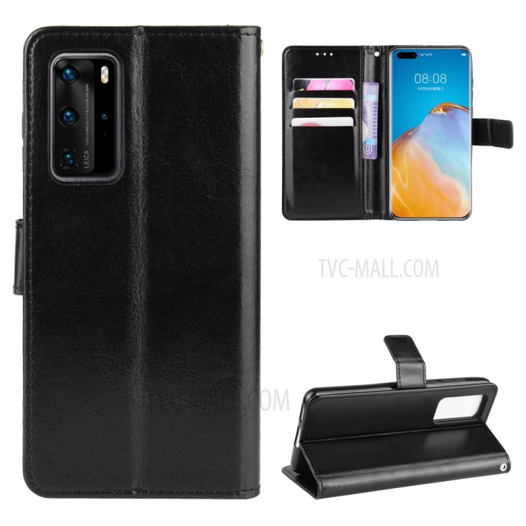 Case Huawei P40 Pro / Pre-order * เคสพื้นผิวม้าหนัง PU กระเป๋าสตางค์สไตล์กระเป๋า: 3 ช่องเสียบการ์ด + กระเป๋าเงินสด 1 ช่อง *