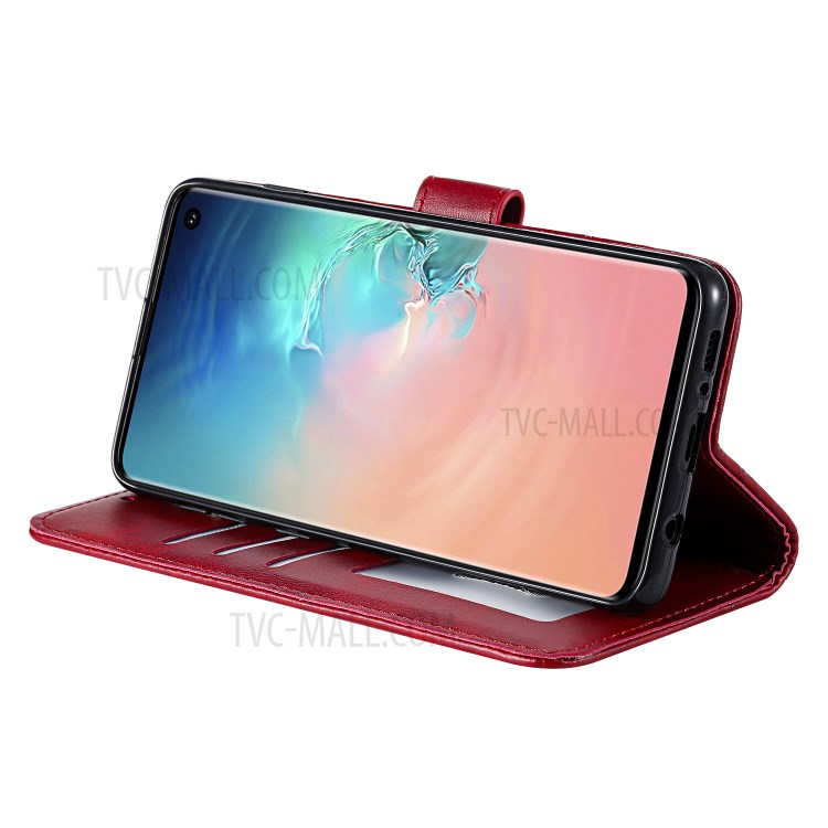 Case Samsung Galaxy S10 / Pre-Order * Rhombus Surface Wallet ยืนหนังโทรศัพท์ Cover กับสายคล้องมือ *