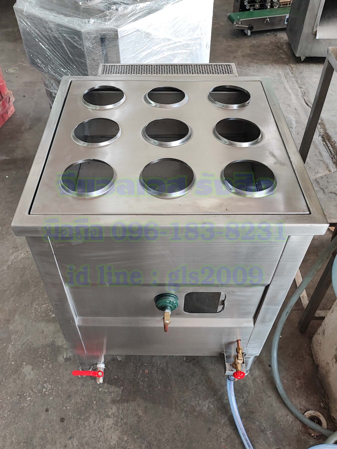 ตู้นึ่งติ่มซำแก๊ส9เข่ง