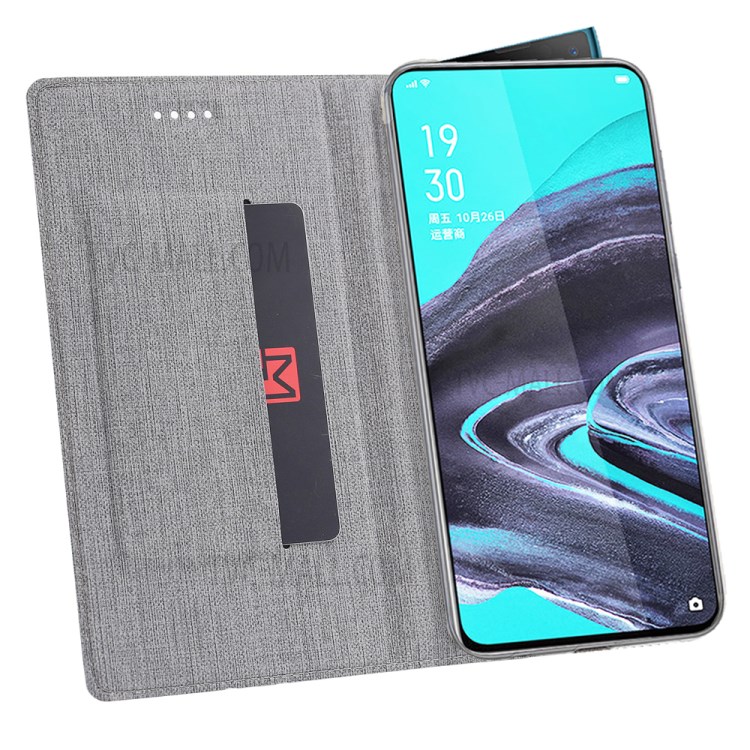 Case OPPO Reno 2F / Pre-Order * VILI DMX Cross Texture เคสแม่เหล็กแนวนอนพลิกกันกระแทก TPU + หนัง PU ช่องบัตร *