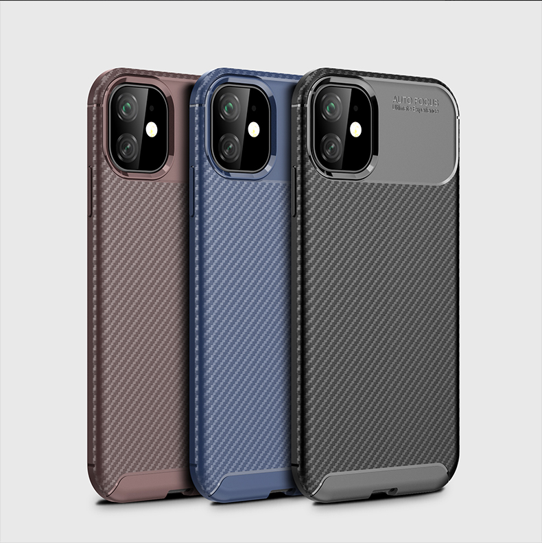 Case iPhone 11 # Pre-order * เคส TPU ป้องกันการตกกระแทกพื้นผิวคาร์บอนไฟเบอร์ *