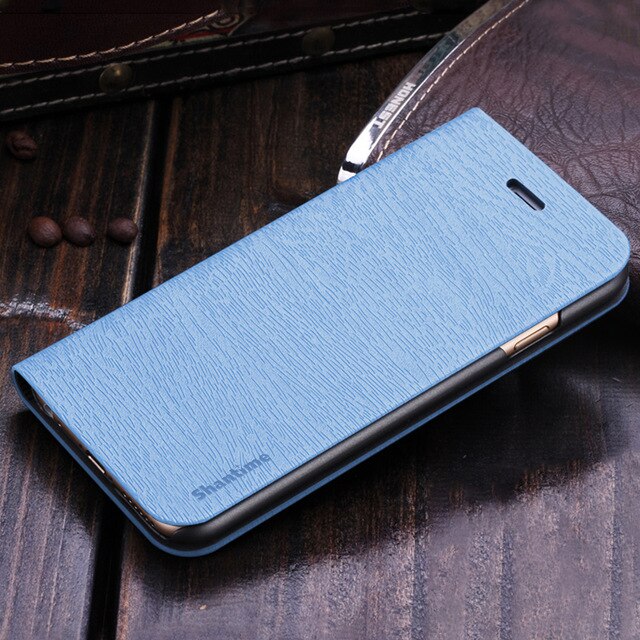 Case Lenovo A6 Note / Pre-Order * เคสลายไม้หนัง PU พลิกธุรกิจกระเป๋าสตางค์กรณีซิลิโคนอ่อนนุ่มกลับ Cove *