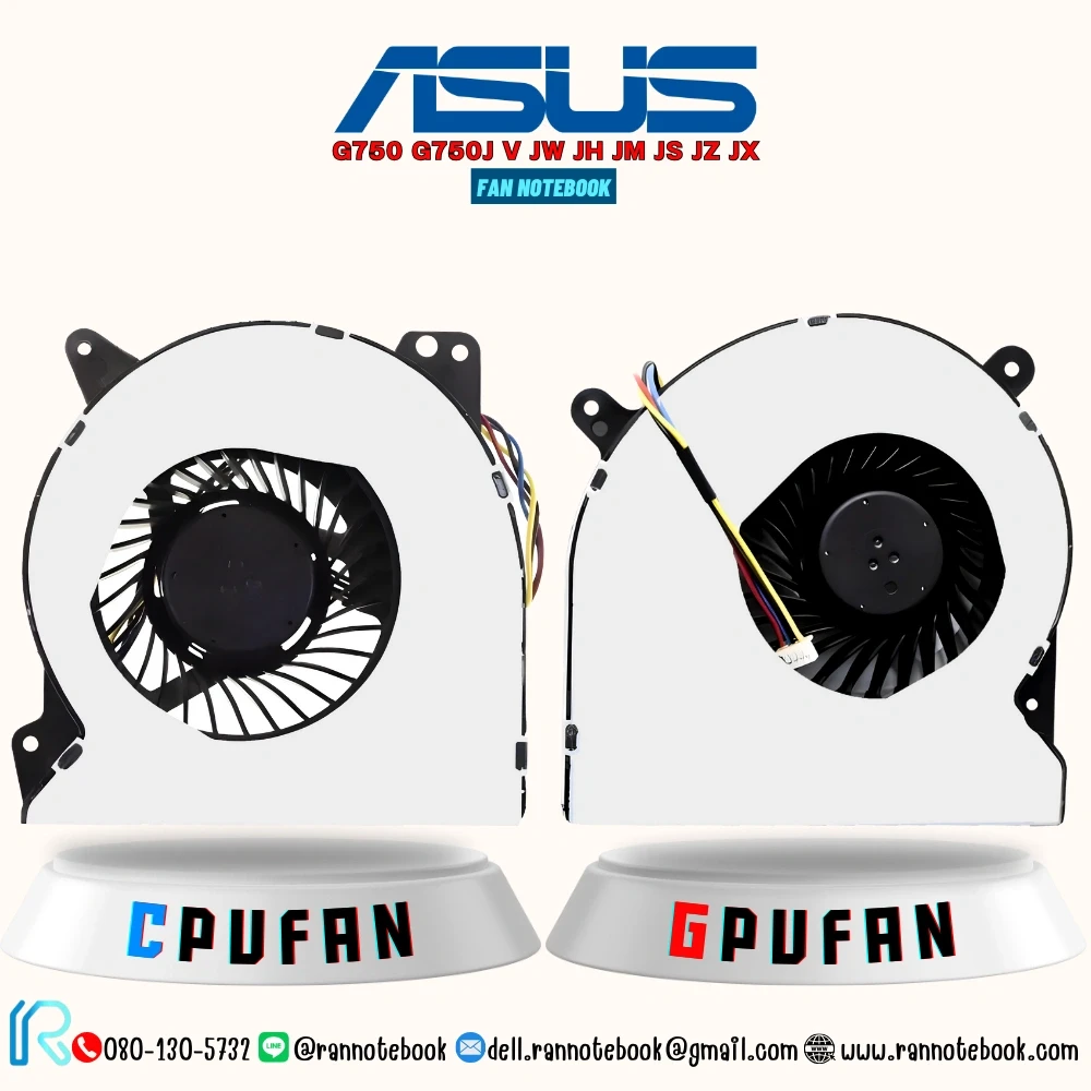พัดลมโน๊ตบุ๊ค Asus G750 G750J G750V G750JW G750JH 5V