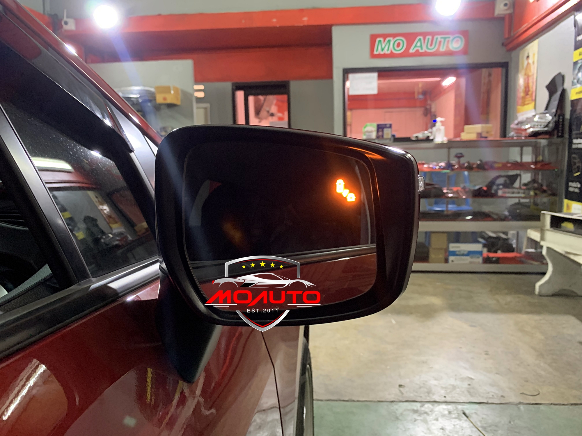 ชุดระบบช่วยเตือนมุมอับสายตาที่กระจกมองข้าง (Blind Spot Monitor) ALMERA 2020
