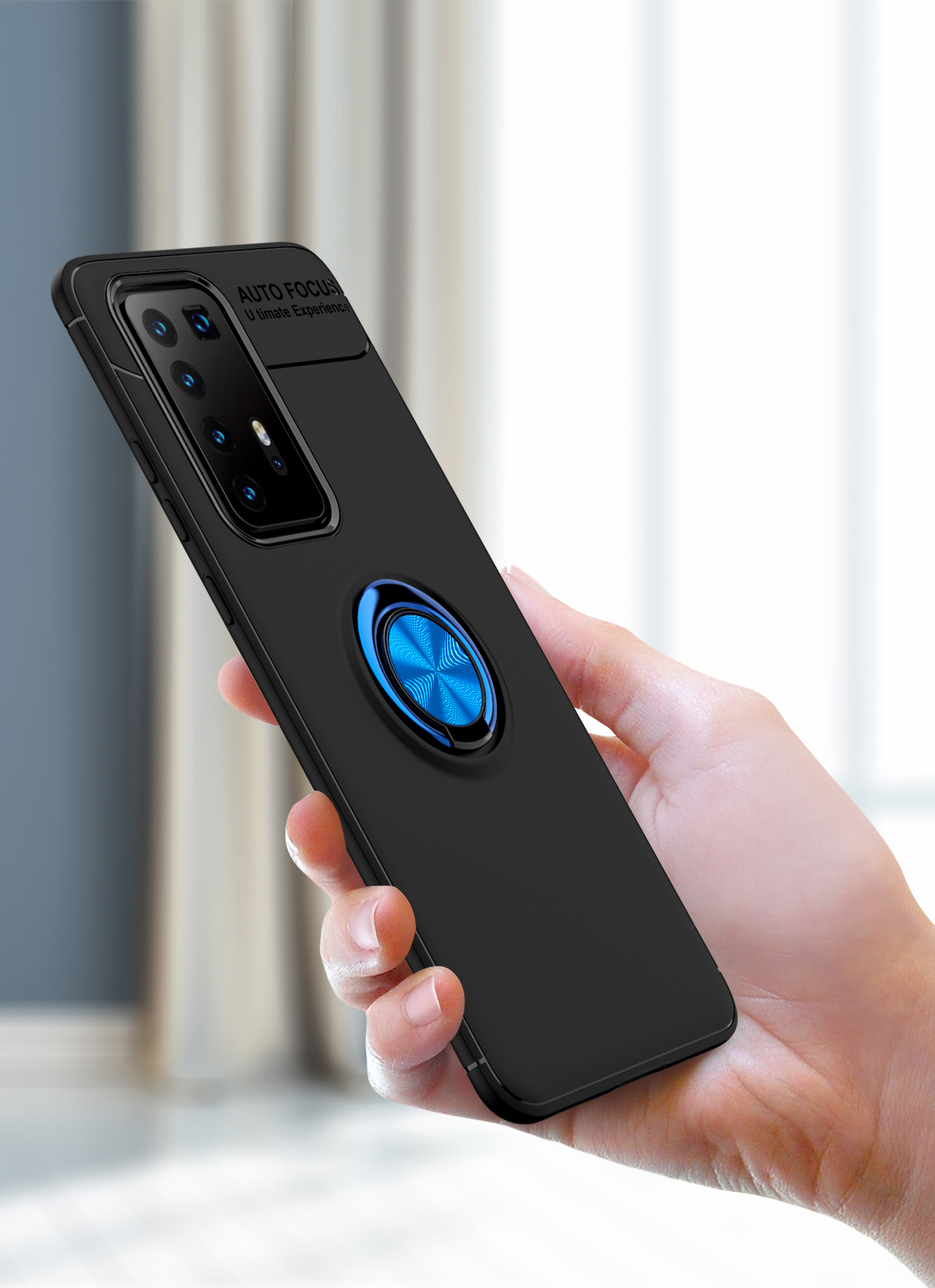 Case Huawei P40 Pro / Pre-order * LENUO เคสโลหะโทรศัพท์ TPU พร้อมฝาครอบแผ่นแม่เหล็ก + แหวน *