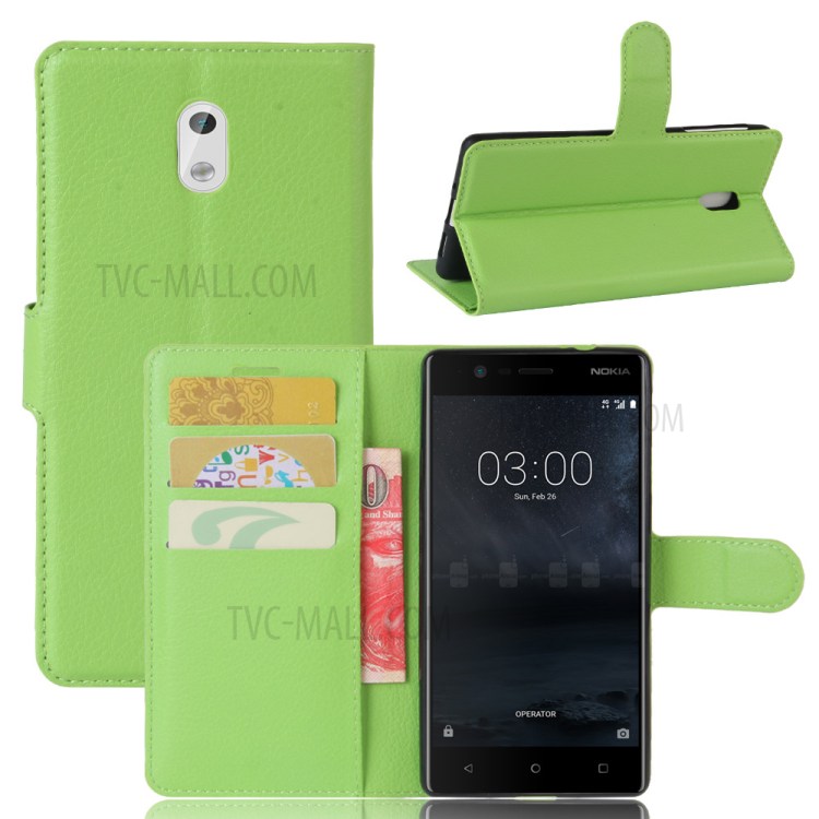 Case Nokia 3 / Pre-order * เคสผิวลิ้นจี่ Wallet *