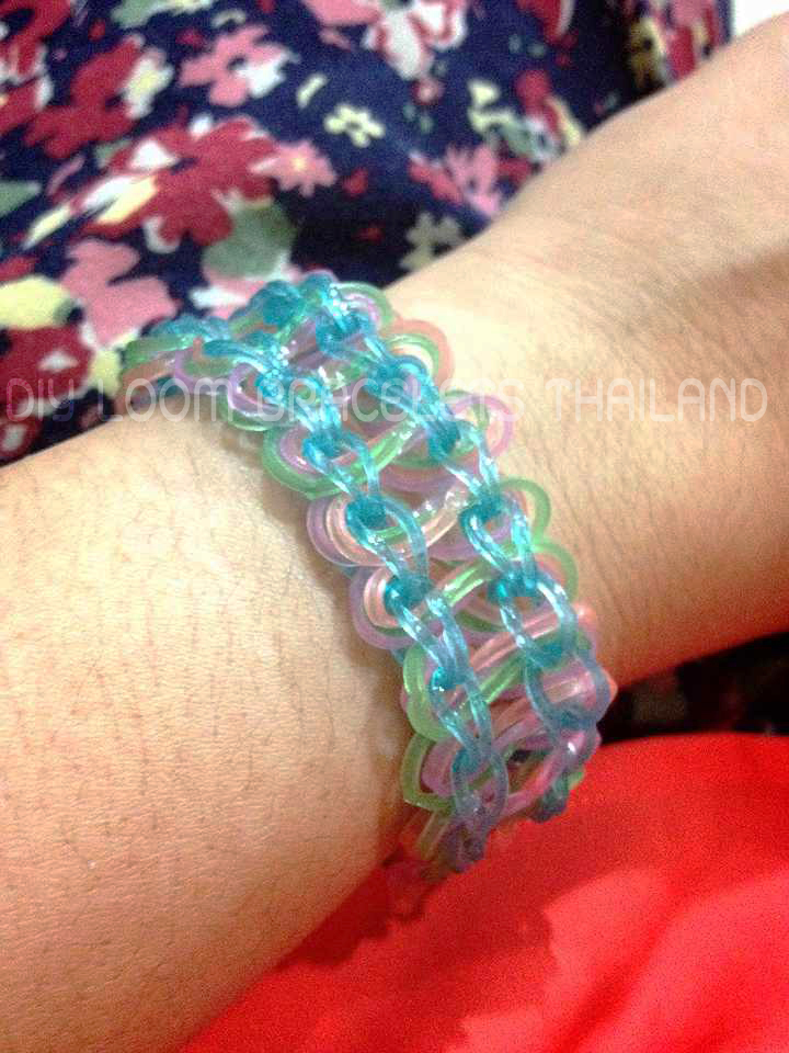หนังยางถักรุ่น Jelly Loom Band Glitter Mixed Colors 600 เส้น ( JM )