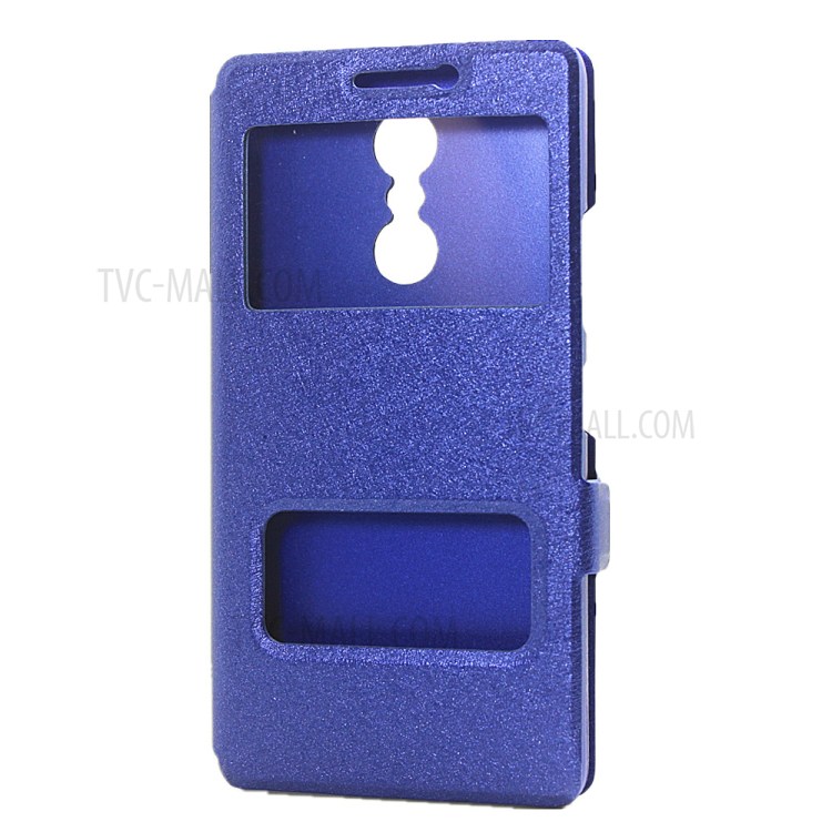 Case Lenovo K6 Note / Pre-order * ผิวผ้าไหม 2 ช่องหน้าต่าง *