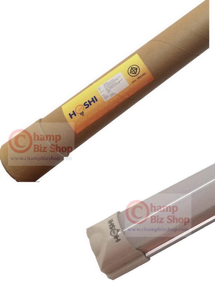 หลอดไฟ LED HOSHI T8 18W (NW) Day แสงสีขาวนวล พร้อมอุปกรณ์ติดตั้ง