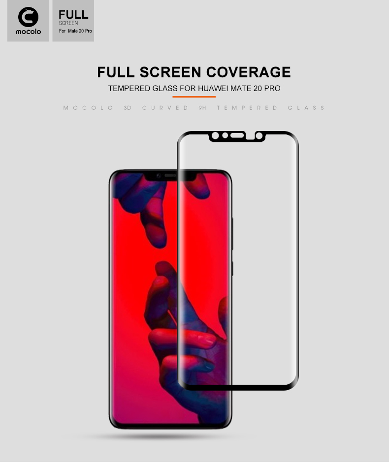 กระจกนิรภัย Huawei Mate 20 Pro / Pre-order * MOCOLO 3D โค้งแบบเต็มหน้าจอ ทำจากกระจกนิรภัยคุณภาพสูง *