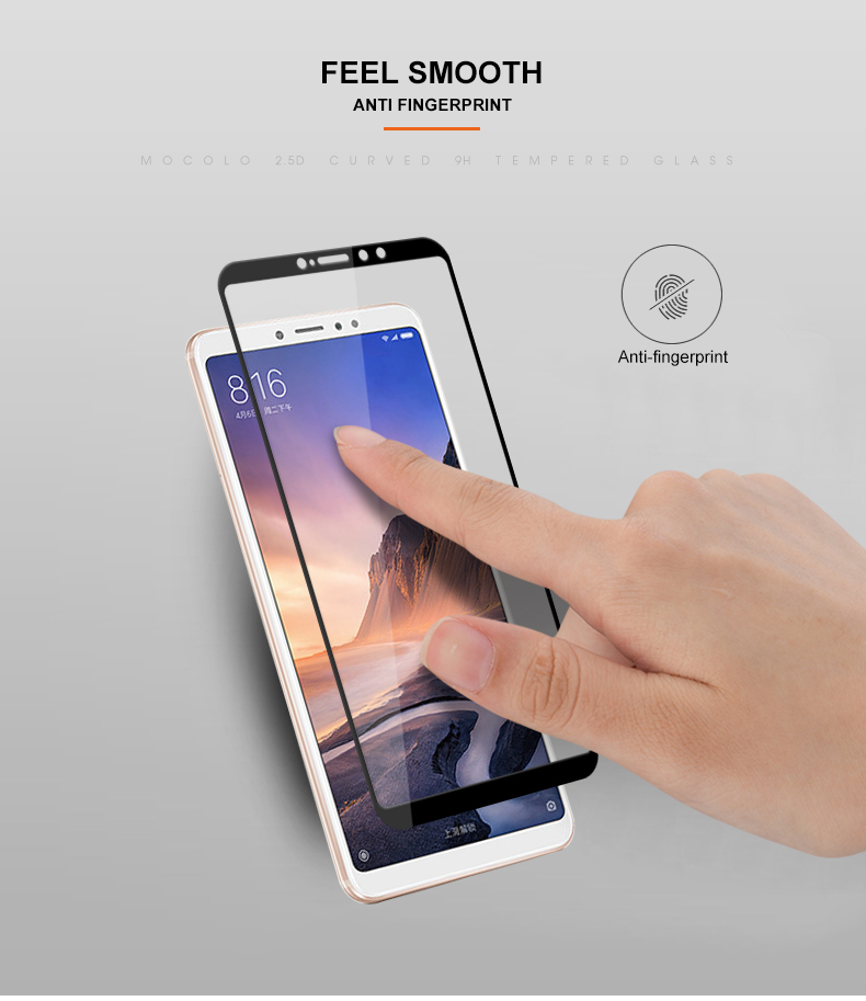 กระจกนิรภัย Xiaomi Mi Max 3 / Pre-Order * MOCOLO ผ้าไหมพิมพ์กันรอยหน้าจอ *