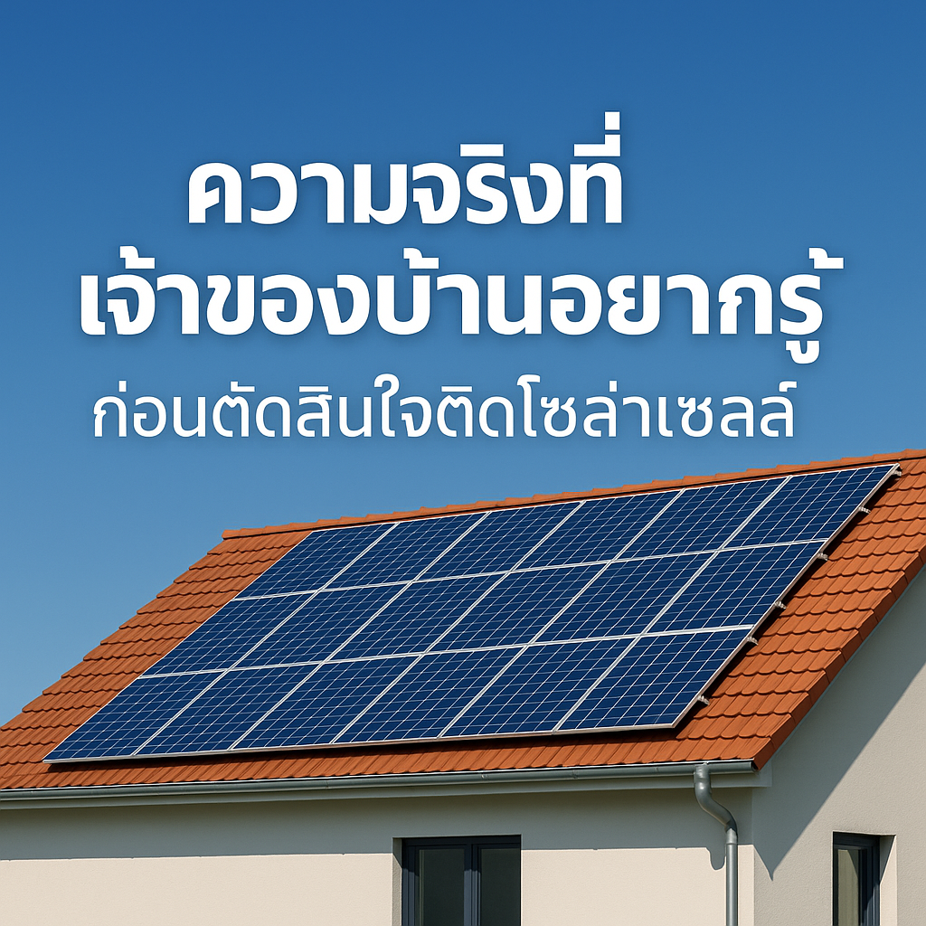 ติดตั้งโซล่าเซลล์, โซล่าเซลล์บ้าน, Hybrid Solar, ค่าไฟแพง, พลังงานสะอาด, Sunnergy