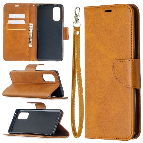 Case OPPO Reno4 Pro / Pre-Order * Retro Lambskin Texture เคสหนัง PU พร้อมตัวยึดและช่องเสียบการ์ดและกระเป๋าสตางค์และเชือกเส้นเล็ก *